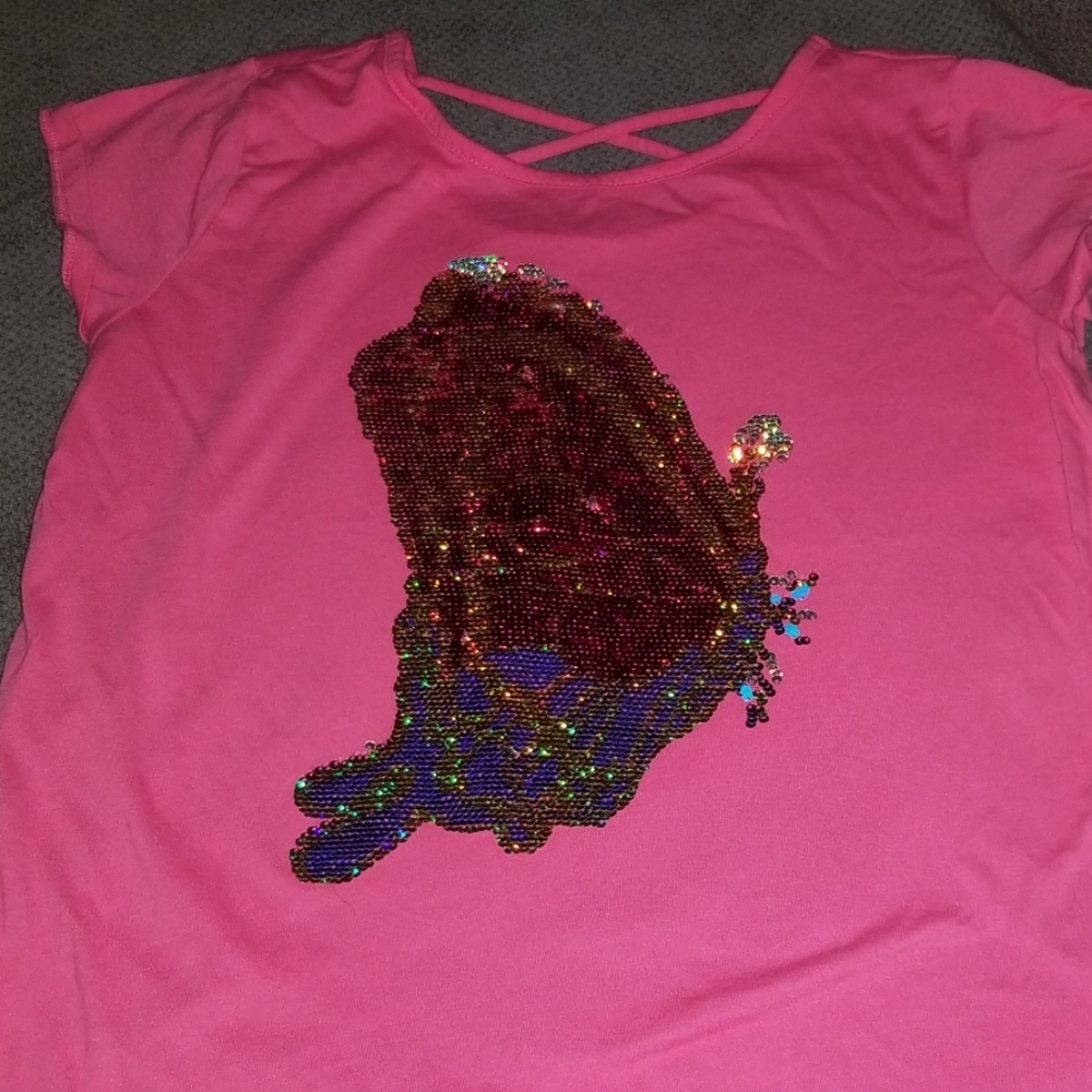 Children's place flip sequins Butterfly tshirt